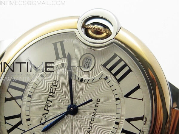Ballon Bleu 42mm SS/RG K3F 1:1 Best Edition White Texture Dial on SS Bracelet A2824 - Image 9