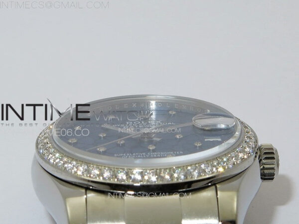 DateJust 31mm 72610 Crystals Bezel SS APSF Best Edition Blue Flowers Crystals Dial on Oyster Bracelet A2824 - Image 9