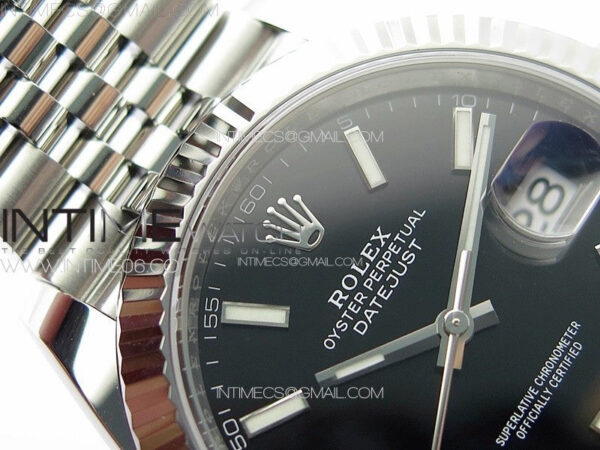 DateJust 41 126334 Clean 1:1 Best Edition 904L Steel Black Stick Dial on Jubilee Bracelet VR3235 - Image 9
