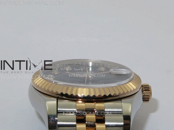 DateJust 31mm 178271 SS/RG APSF Best Edition Black Dial Crystal Markers on Jubilee Bracelet A2824 - Image 9