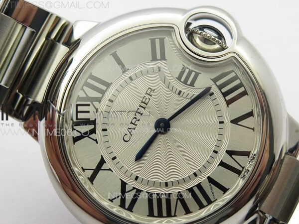 Ballon Bleu 33mm SS V20F 1:1 Best Edition White Textured Dial on SS Bracelet Gen Cal.157 Quartz - Image 8
