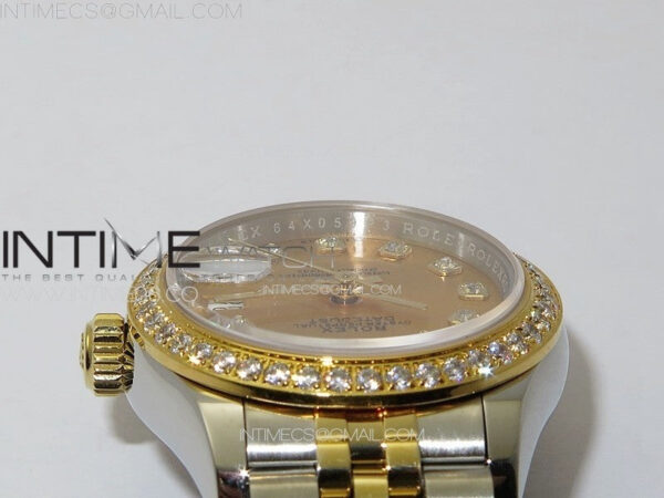 Datejust 28mm 279179 SS/YG APSF Best Edition Gold Dial Crystals Markers on SS/YG Jubilee Bracelet NH05 - Image 9