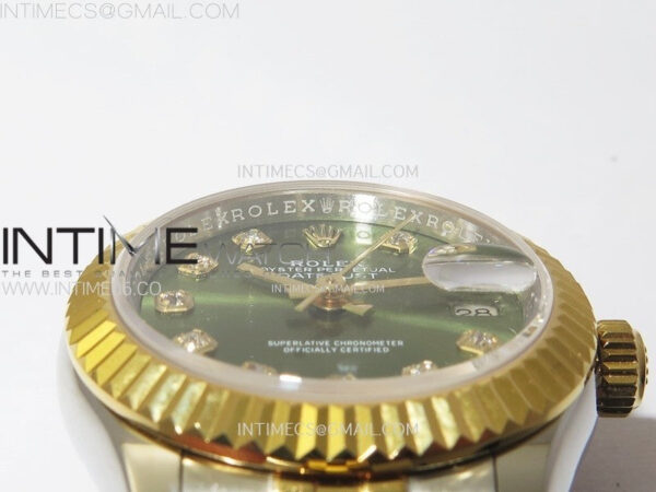 Datejust 28mm 279173 SS/YG APSF Best Edition Green Dial Crystals Markers on Jubilee Bracelet NH05 - Image 7