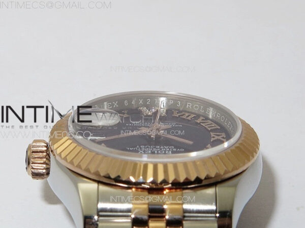 Datejust 28mm 279179 SS/RG APSF Best Edition Blue Dial Roman Markers on SS/RG Jubilee Bracelet NH05 - Image 9