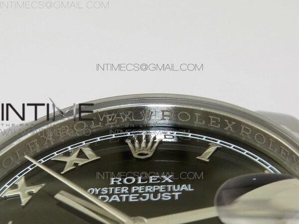 DateJust 36 116234 SS V2 904L ARF 1:1 Best Edition Black Dial Roman Markers on 904L SS Jubilee Bracelet SH3135 - Image 9