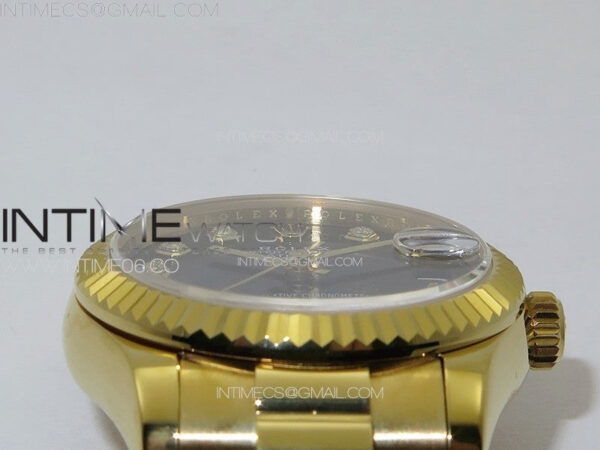 DateJust 31mm 178271 YG APSF Best Edition Black Dial Crystal Markers on President Bracelet A2824 - Image 9