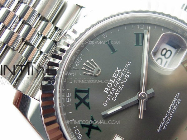 DateJust 41 126334 Clean 1:1 Best Edition 904L Steel Gray Roman Dial on Jubilee Bracelet VR3235 - Image 9