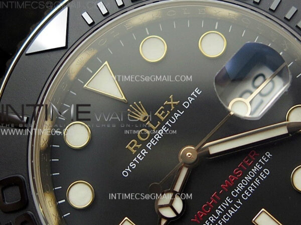 Yacht-Master 126655 Weight RG/Tungsten Gold ARF 1:1 Best Edition Black Ceramic Bezel on Oysterflex Rubber Strap VS3235 - Image 8