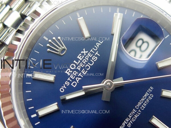 DateJust 36 SS 126234 VSF 1:1 Best Edition 904L Steel Blue Dial on Jubilee Bracelet VS3235 - Image 9