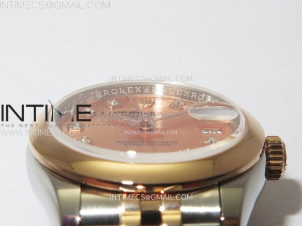 Datejust 28mm 279171 Smooth Bezel SS/RG APSF Best Edition RG Dial Crystals Markers on SS Jubilee Bracelet NH05 - Image 9
