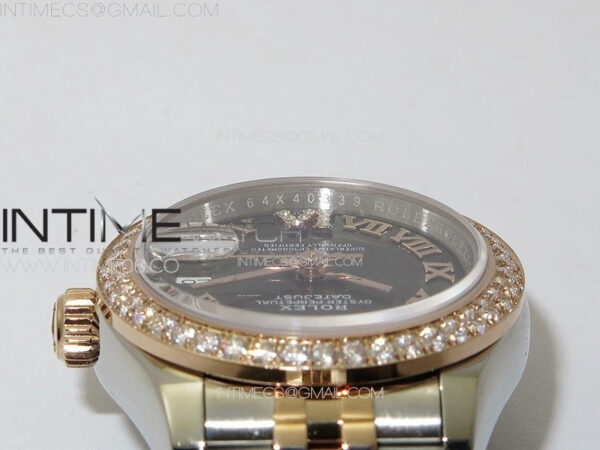 Datejust 28mm 279179 SS/RG APSF Best Edition Gray Dial Roman Markers on SS/RG Jubilee Bracelet NH05 - Image 9