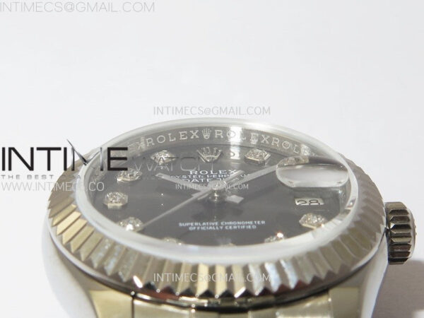 Datejust 28mm 279179 SS APSF Best Edition Gray Dial Crystals Markers on SS Jubilee Bracelet NH05 - Image 8