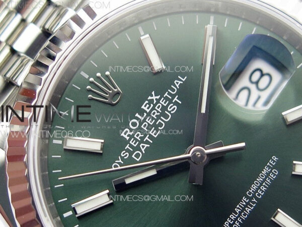 DateJust 36 SS 126234 VSF 1:1 Best Edition 904L Steel Green Dial on Jubilee Bracelet VS3235 - Image 9