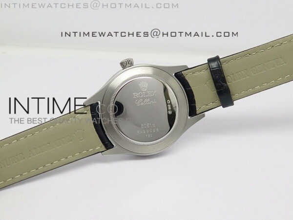 Cellini Date BP Maker SS Diam Bezel Black Dial on Black Leather Strap - Image 9