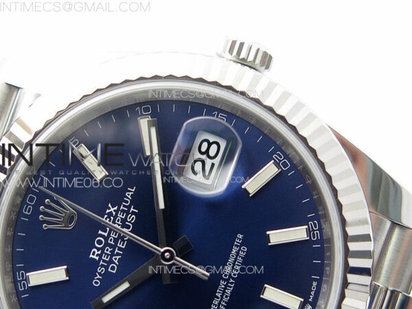 DateJust 41 126334 Clean 1:1 Best Edition 904L Steel Blue Stick Dial on Jubilee Bracelet VR3235 - Image 10