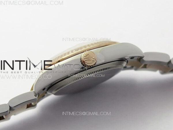 DateJust 31mm 278274 904L SS/RG GMF Best Edition Silver Flowers Crystals Dial on 904L SS/RG Oyster Bracelet A2824 - Image 10