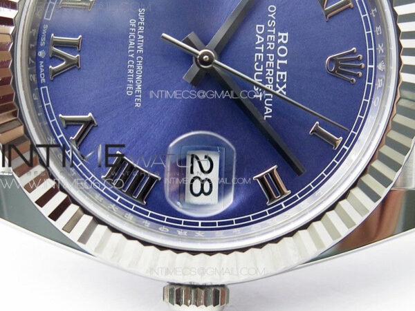 DateJust 41 126334 Clean 1:1 Best Edition 904L Steel Blue Roman Dial on Jubilee Bracelet VR3235 - Image 10