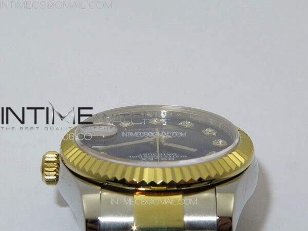DateJust 31mm 178271 SS/YG APSF Best Edition Black Dial Crystal Markers on Oyster Bracelet A2824 - Image 10