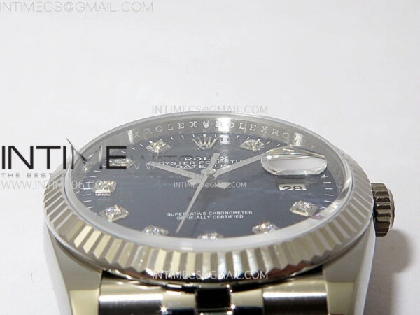 DateJust 36 SS 126234 VSF 1:1 Best Edition 904L Steel Blue Fluted Dial Diamonds Markers on Jubilee Bracelet VS3235 - Image 10