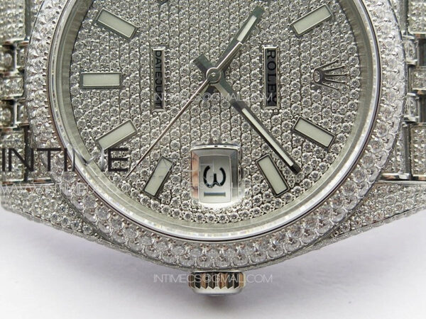 DateJust 41 126334 Full Paved Diamonds BP Best Edition Diamonds Dial Stick Markers on Jubilee Bracelet A2824 - Image 10