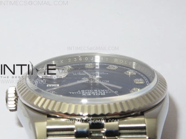 DateJust 36 SS 126234 VSF 1:1 Best Edition 904L Steel Blue Dial Diamonds Markers on Jubilee Bracelet VS3235 - Image 10
