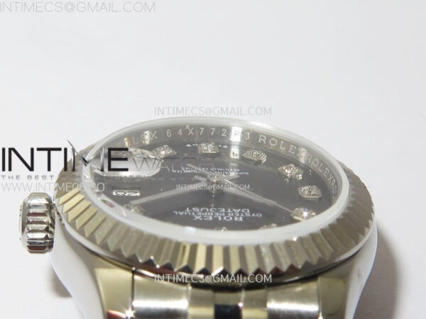 Datejust 28mm 279179 SS APSF Best Edition Gray Dial Crystals Markers on SS Jubilee Bracelet NH05 - Image 10