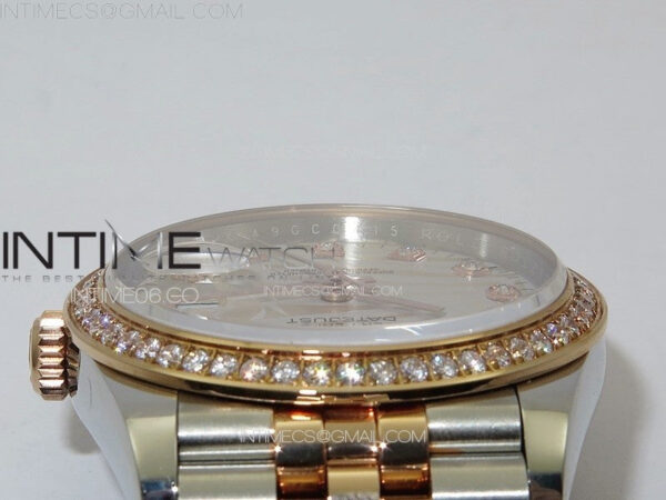 DateJust 36 SS/YG 126231 Diamonds Bezel JDF 1:1 Best Edition New Silver Dial on Jubilee SS/YG Bracelet - Image 9