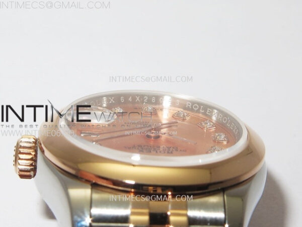 Datejust 28mm 279171 Smooth Bezel SS/RG APSF Best Edition RG Dial Crystals Markers on SS Jubilee Bracelet NH05 - Image 10