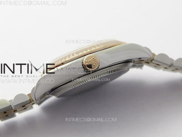 DateJust 31mm 278274 904L SS/RG GMF Best Edition Silver Flowers Crystals Dial on 904L SS/RG Jubilee Bracelet A2824 - Image 9