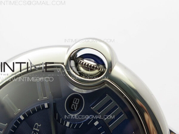 Ballon Bleu 42mm SS K3F 1:1 Best Edition Blue Texture Dial on Blue Leather Strap A2824 - Image 10