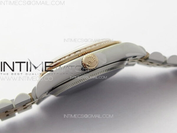DateJust 31mm 278274 904L SS/RG Crystals Bezel GMF Best Edition Silver Flowers Crystals Dial on 904L SS/RG Jubilee Bracelet A2824 - Image 10