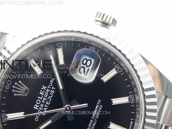 DateJust 41 126334 Clean 1:1 Best Edition 904L Steel Black Stick Dial on Jubilee Bracelet VR3235 - Image 10