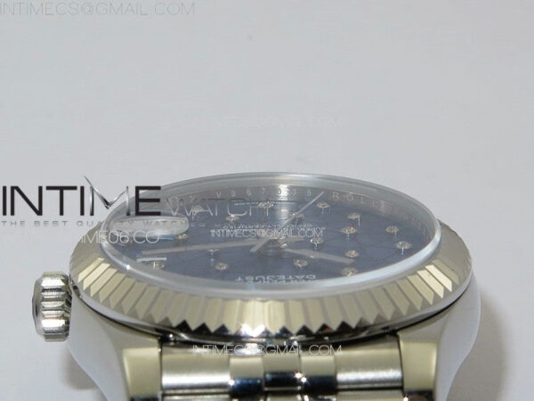DateJust 31mm 72610 SS APSF Best Edition Blue Flowers Crystals Dial on Jubilee Bracelet A2824 - Image 10