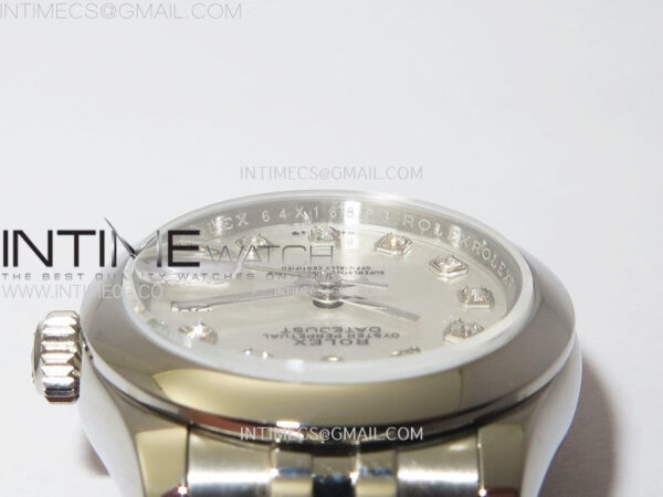 Datejust 28mm 279166 Smooth Bezel SS APSF Best Edition White MOP Dial Crystals Markers on SS Jubilee Bracelet NH05 - Image 10