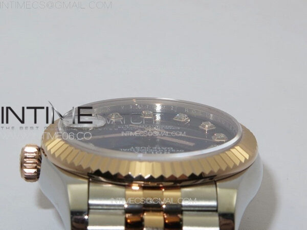 DateJust 31mm 178271 SS/RG APSF Best Edition Black Dial Crystal Markers on Jubilee Bracelet A2824 - Image 10