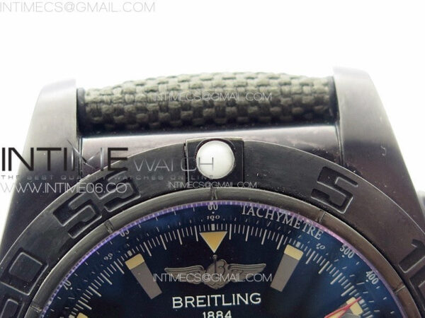 CHRONOMAT 44MM BLACKSTEEL V9F 1:1 SPECIAL EDITION BLACK DIAL ON BLACK RUBBER STRAP - Image 10
