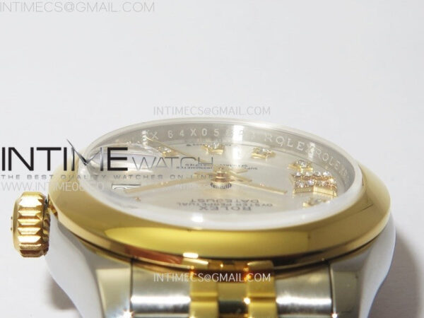 Datejust 28mm 279173 Smooth Bezel SS/YG APSF Best Edition White MOP Dial Star Crystals Markers on Jubilee Bracelet NH05 - Image 10