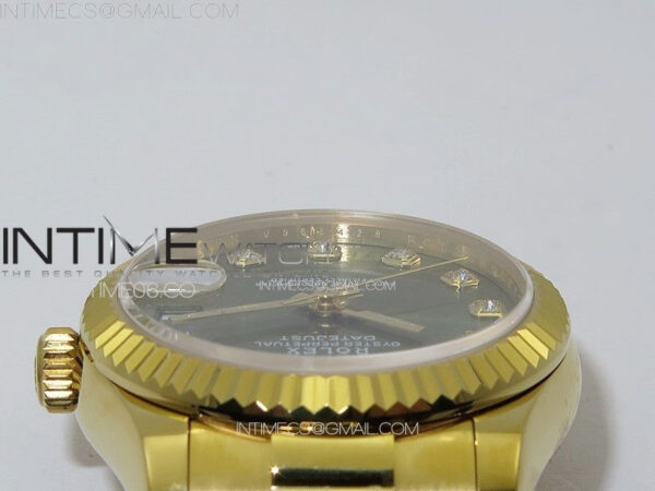 DateJust 31mm 178271 YG APSF Best Edition Gray Dial Crystal Markers on President Bracelet A2824 - Image 10
