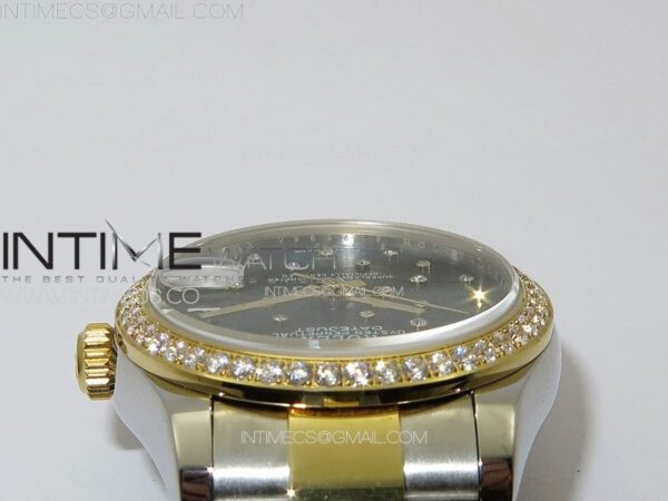 DateJust 31mm 72610 Crystals Bezel SS/YG APSF Best Edition Blue Flowers Crystals Dial on Oyster Bracelet A2824 - Image 10