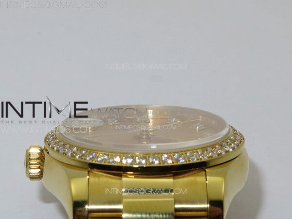 DateJust 31mm 178271 YG APSF Best Edition YG Dial Crystal Markers on President Bracelet A2824 - Image 10