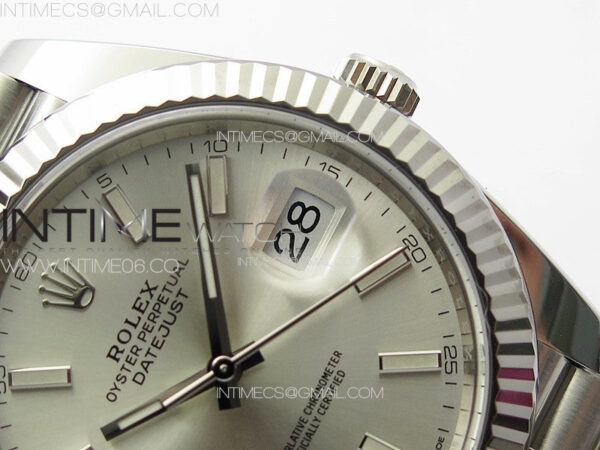 DateJust 41 126334 Clean 1:1 Best Edition 904L Steel Silver Stick Dial on Jubilee Bracelet VR3235 - Image 10