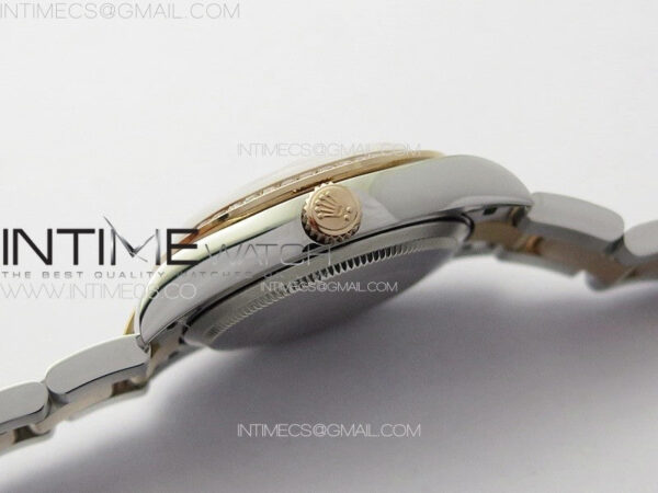 DateJust 31mm 278274 904L SS/RG Crystals Bezel GMF Best Edition Silver Flowers Crystals Dial on 904L SS/RG Oyster Bracelet A2824 - Image 10