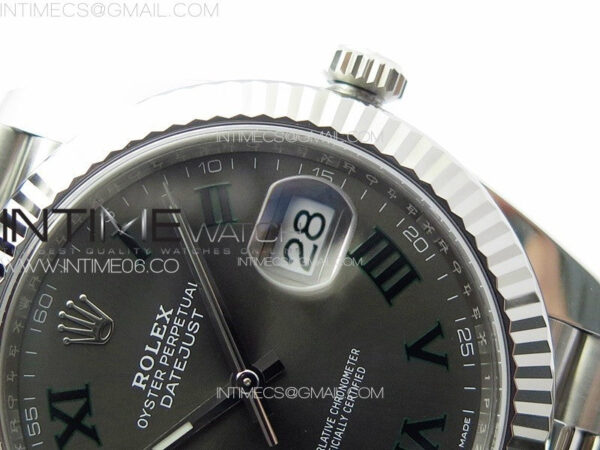 DateJust 41 126334 Clean 1:1 Best Edition 904L Steel Gray Roman Dial on Jubilee Bracelet VR3235 - Image 10