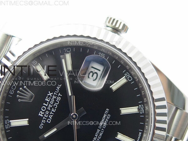 DateJust 41 126334 Clean 1:1 Best Edition 904L Steel Black Stick Dial on Jubilee Bracelet VR3235 - Image 11