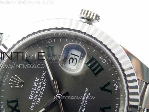 DateJust 41 126334 Clean 1:1 Best Edition 904L Steel Gray Roman Dial on Jubilee Bracelet VR3235 - Image 11