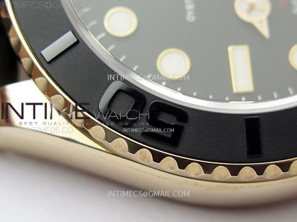 Yacht-Master 126655 Weight RG/Tungsten Gold ARF 1:1 Best Edition Black Ceramic Bezel on Oysterflex Rubber Strap VS3235 - Image 12