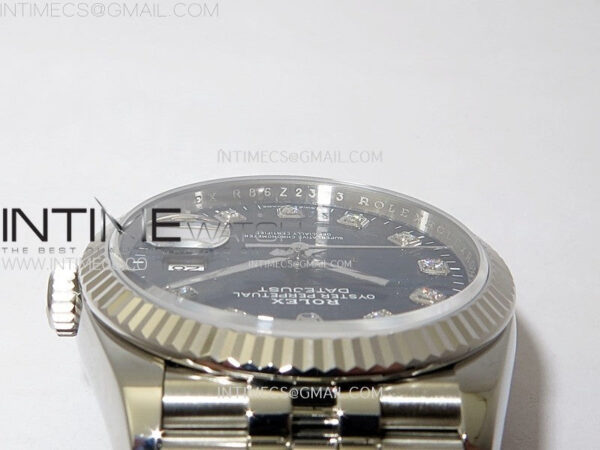 DateJust 36 SS 126234 VSF 1:1 Best Edition 904L Steel Blue Fluted Dial Diamonds Markers on Jubilee Bracelet VS3235 - Image 11
