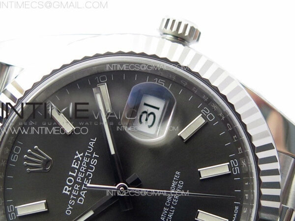 DateJust 41 126334 Clean 1:1 Best Edition 904L Steel Gray Stick Dial on Jubilee Bracelet VR3235 - Image 10