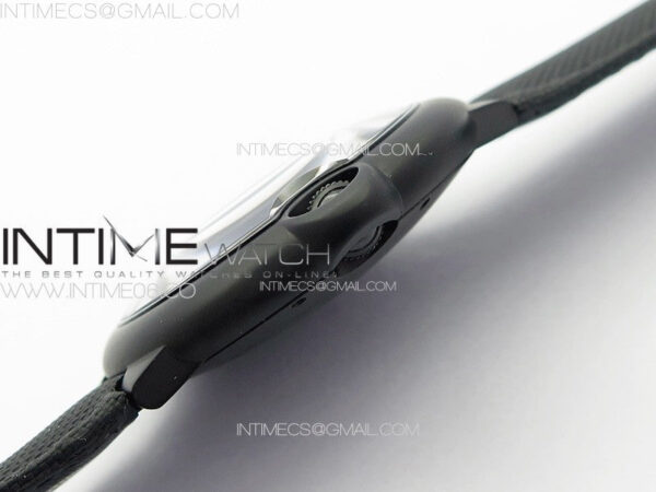 Ballon Bleu 42mm DLC K3F 1:1 Best Edition Black Texture Dial on Black Leather Strap A2824 - Image 11
