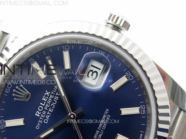 DateJust 41 126334 Clean 1:1 Best Edition 904L Steel Blue Stick Dial on Jubilee Bracelet VR3235 - Image 11